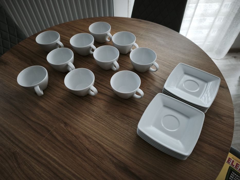 Zestaw LUBIANA 10 szt. - Talerzyki + Filiżanki - OKAZJA !!!