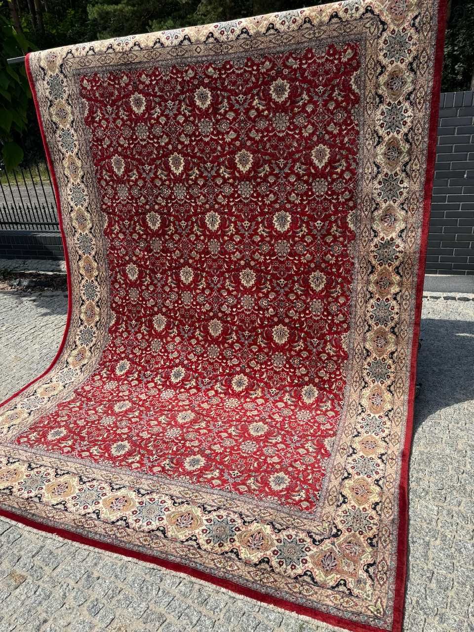 Dywan wełniany kaszmirowy r.tkany perski Ispahan 370x250 gal. 30 tyś