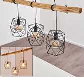 Lampa rustykalna drewno metal