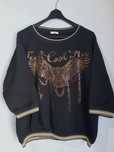 Czarna bluzka megi L XL oversize