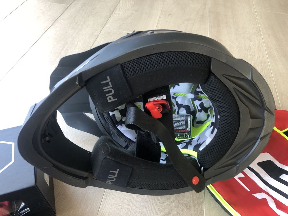 Kask + gogle LS2 MX437  MATT BLACK XL
