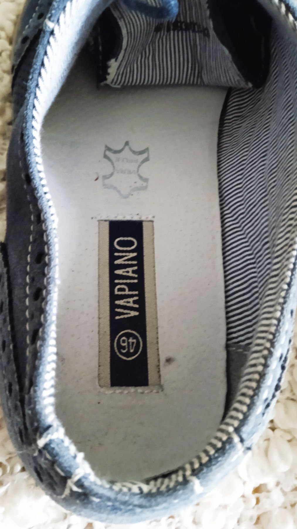 Замшевые туфли Vapiano 46 размер