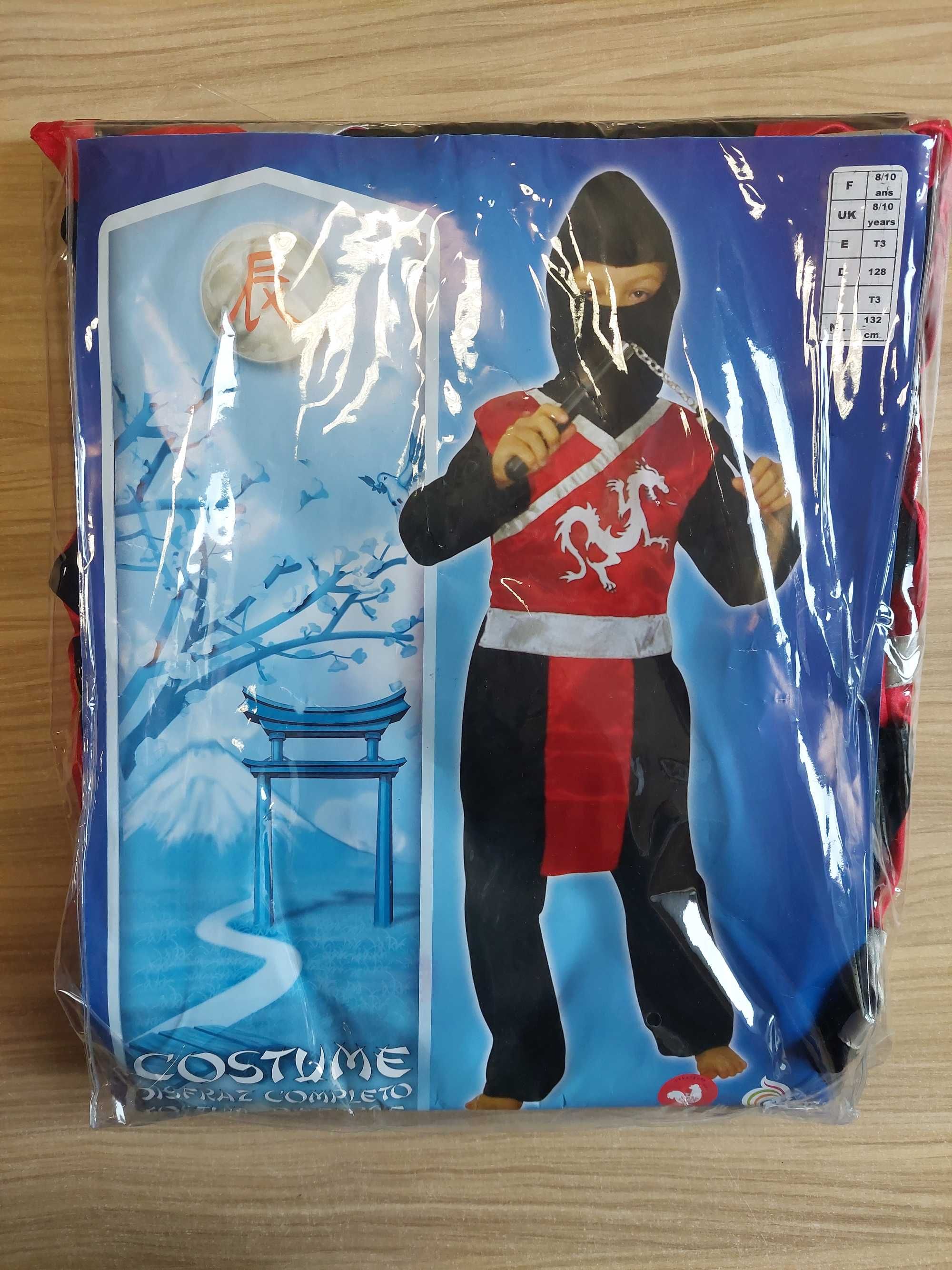 Kostium Ninja strój przebranie rozmiar 8-10 lat