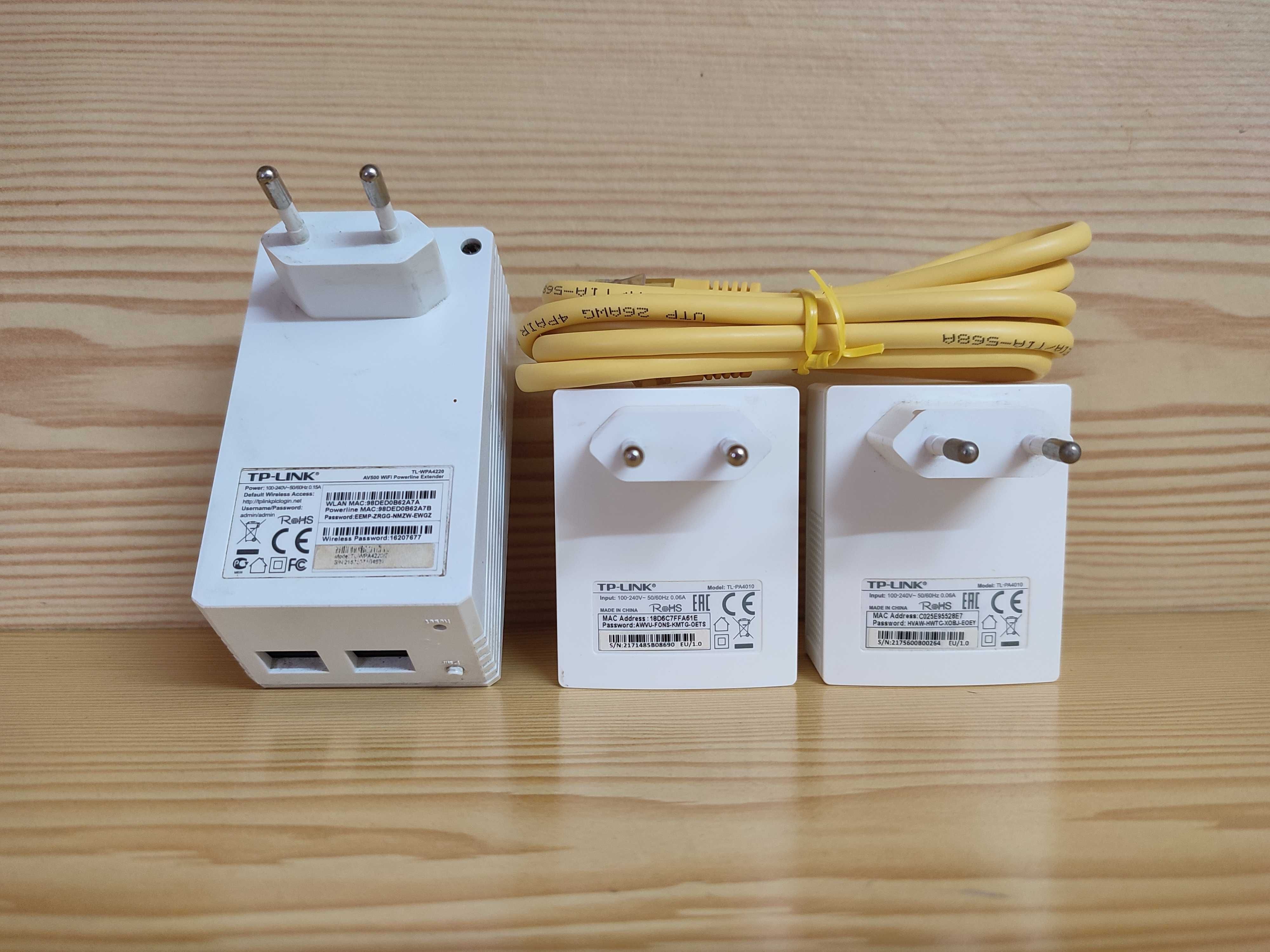 Kit 3x AV500 Tp-Link Wi-Fi Powerline Repetidor CPL