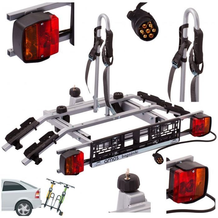 Bagażnik rowerowy na hak TYTAN 2 PLUS Amos na 2 rowery