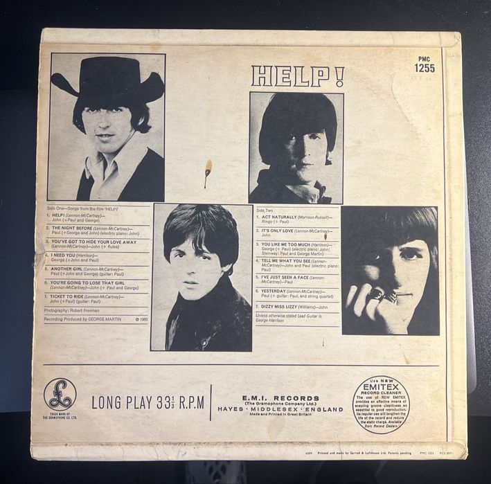 Платівка The Beatles Help 1 прес