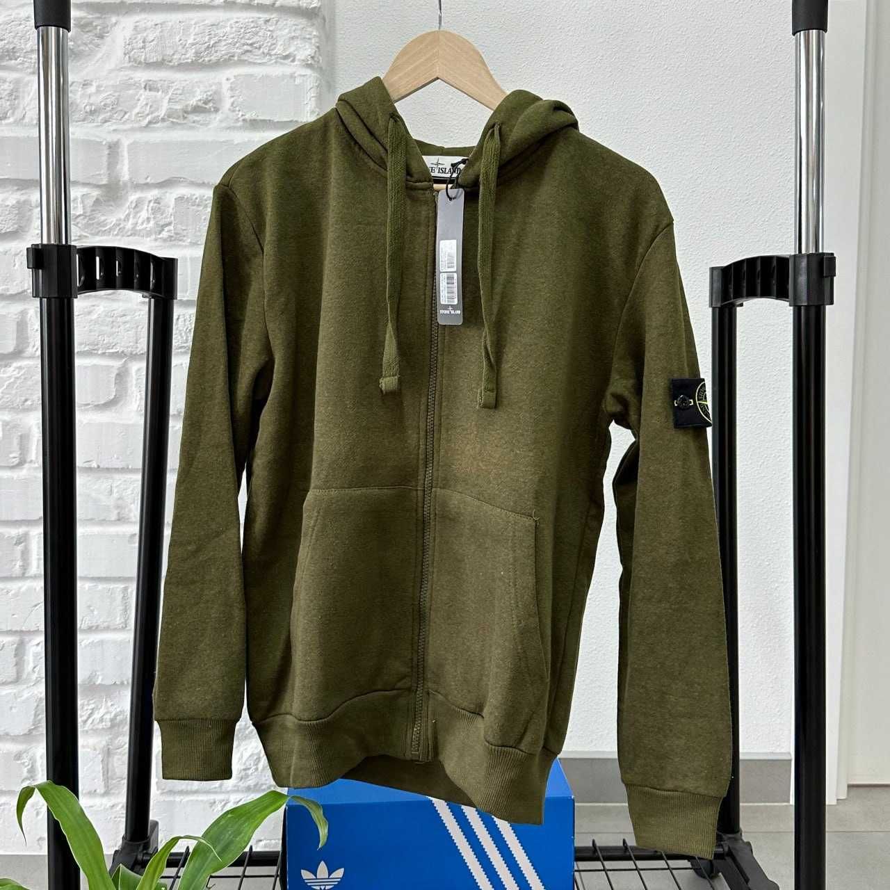 Новая кофта | Stone Island ОлІмпійка Хакі | Зіп Худі Стон Айленд