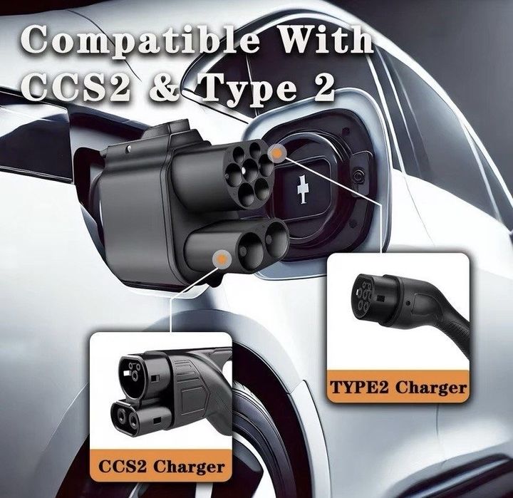 Адаптер перехідник CCS2 на CCS1 Guwieyg. Найкраща якість 350 КВ .