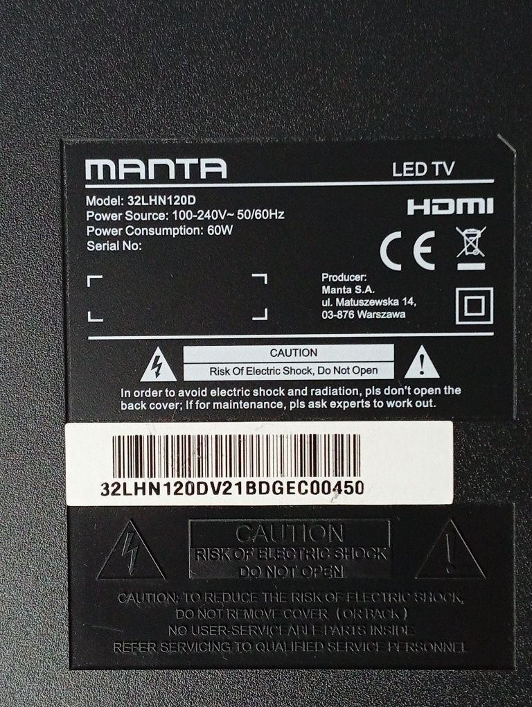 Placa eletrónica de TV Manta 32LHN-120D
