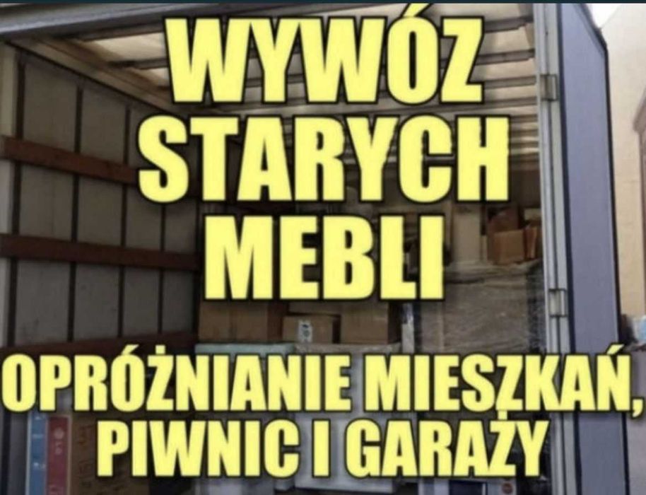 WYWOZ mebli.,Tani Każdych Śmieci,Gruzu,Kontenery,Opróżnianie mieszkań.