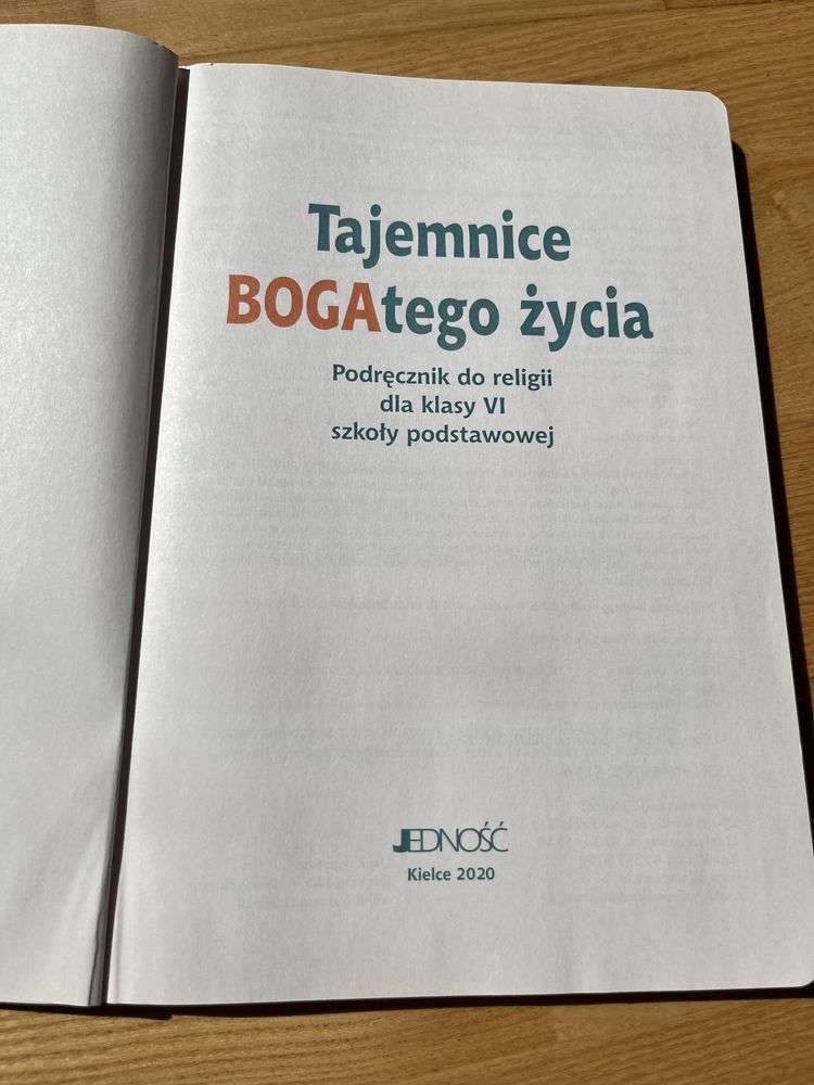 Książka do religii klasa 6 Tajemnice bogatego życia