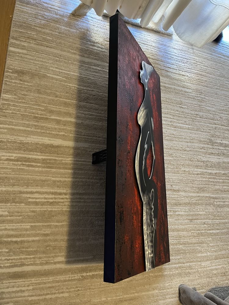 Tela mulher em latão - 100x50cm