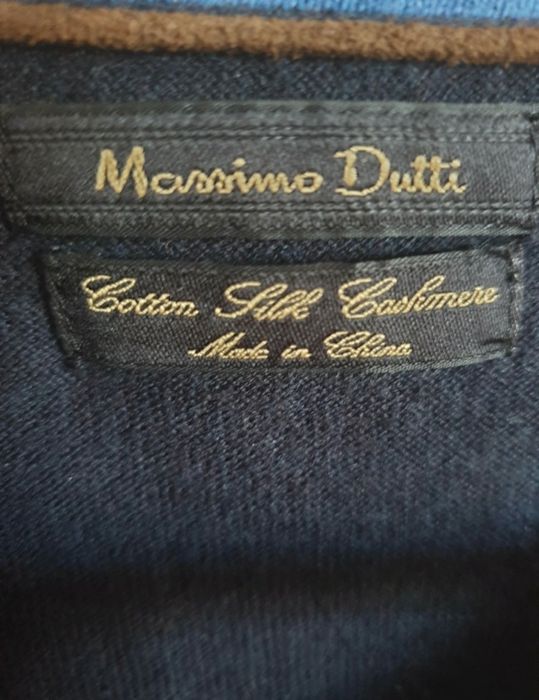 Massimo Dutti Bawełna Jedwab Kaszmir sweter męski L