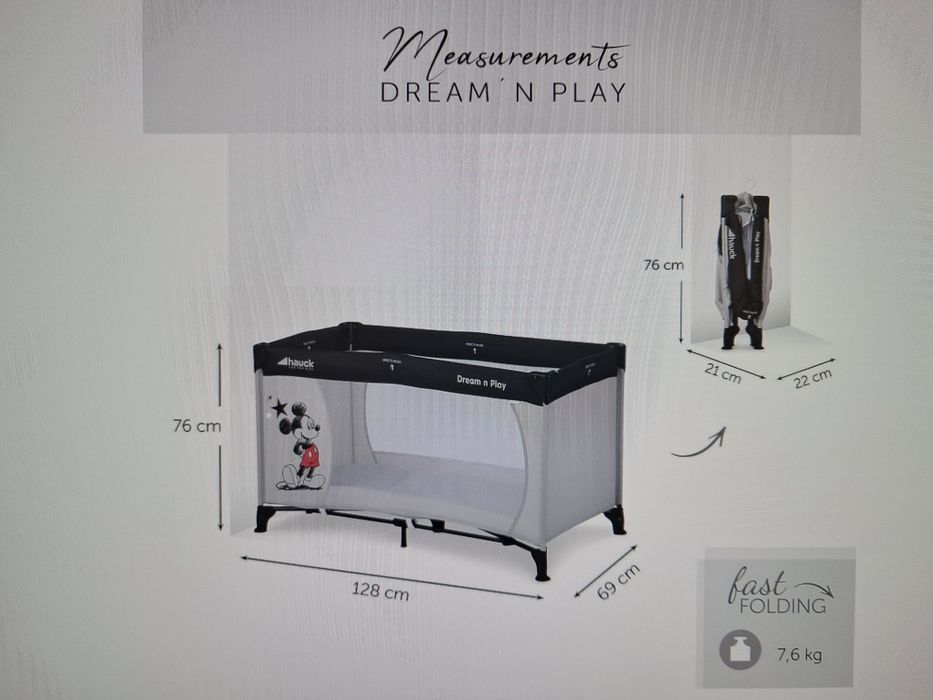 Berço de viagem para bebés.