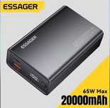 Essager Powerbank 20,000mAh PD-65W szybkie ładowanie telefon, laptop,