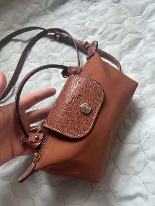 Longchamp mini коричневая сумочка сумка кросс-боди