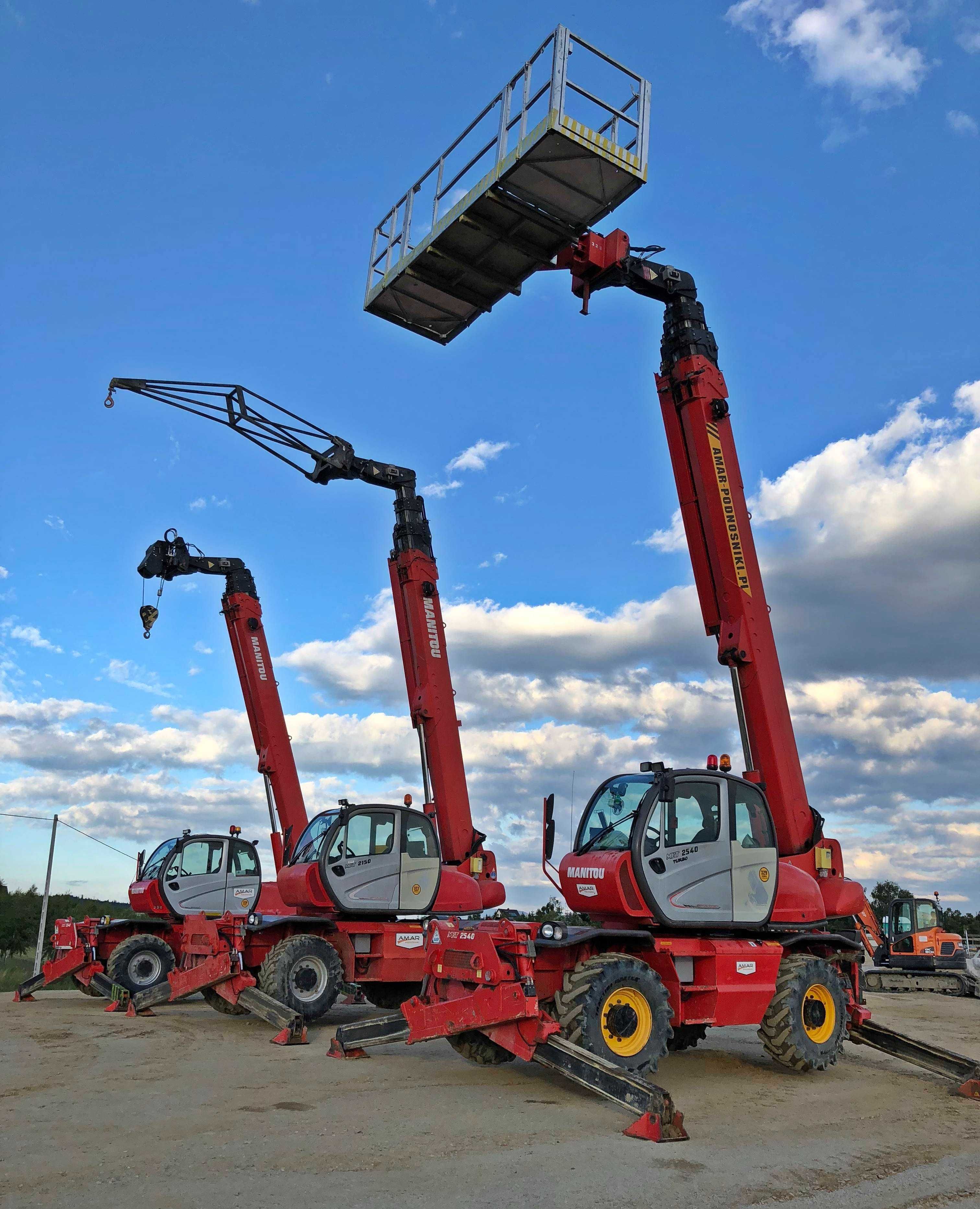 Wynajem ładowarki teleskopowej obrotowej Manitou MRT2150 z operatorem