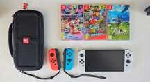 Nintendo Switch OLED + gry + akcesoria