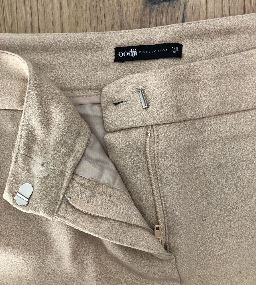 Spódnica damska mini beżowa 46 XXXL Oodji kieszenie