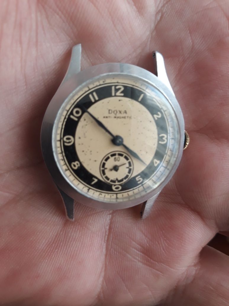 Zegarek męski mechaniczny Doxa anti-magnetic 33,5mm.niesprawny.