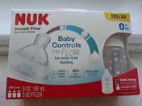 Антиколиковые бутылочки для кормления NUK, 0+, 3 штуки по 150 мл