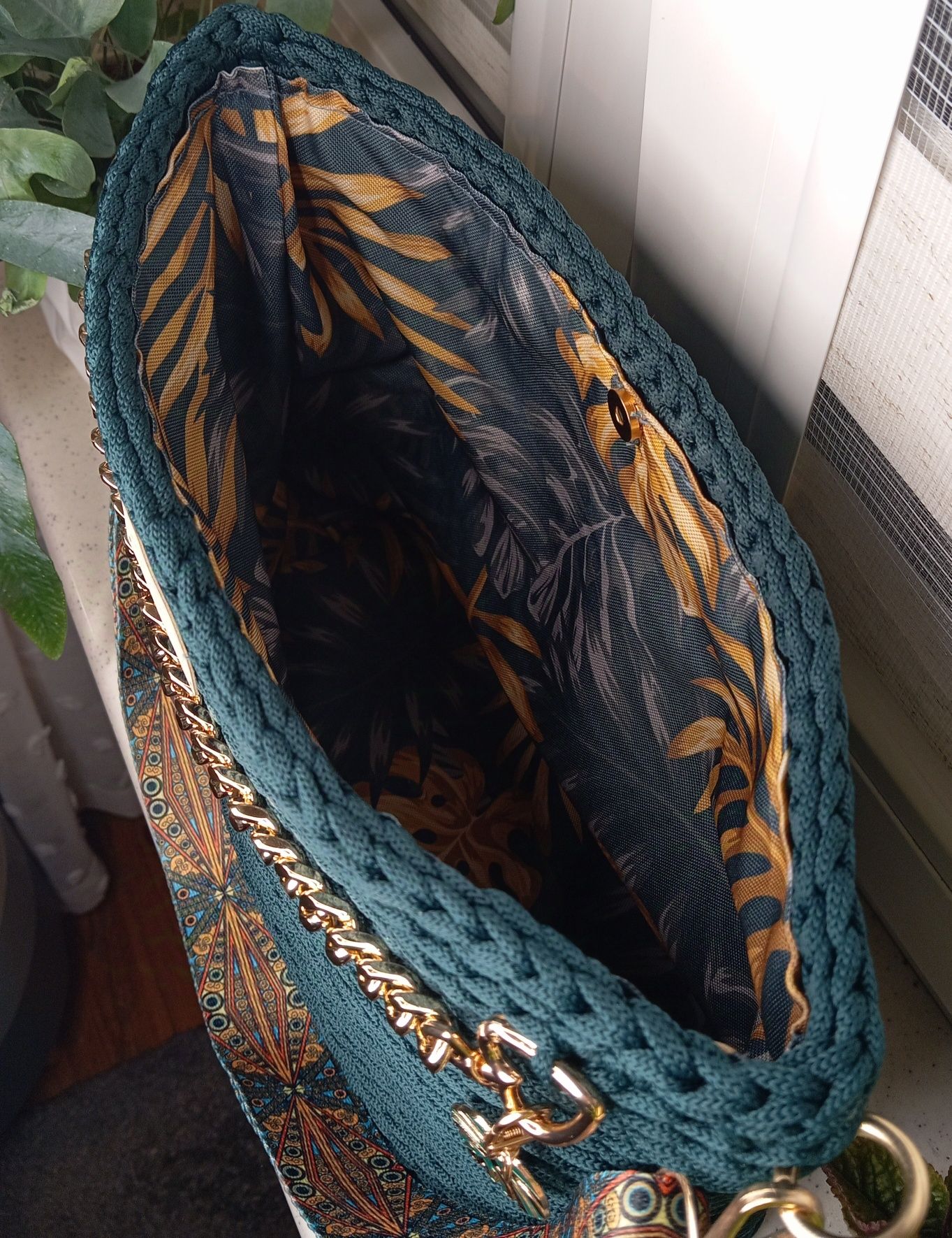 Wyjątkowy prezent,Duża torebka,shoperka,sznurek poliestrowy,handmade