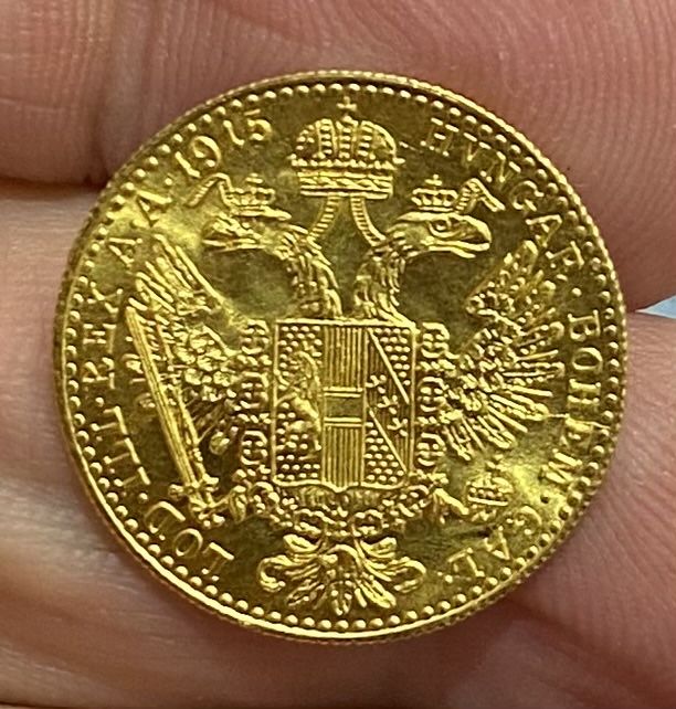 Moeda de Ouro 1 Ducado AUSTRIA 1915