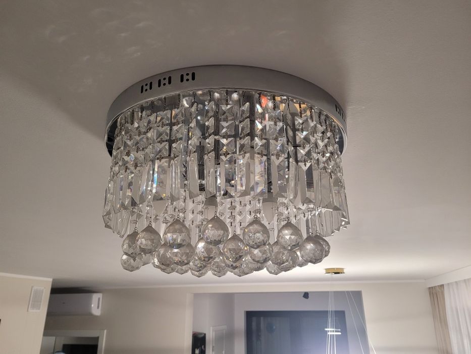 Lampa kryształowa żyrandol szklany