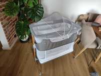Łóżeczko dostawne Momi Smart Bed 4 w 1 + materac, prześcieradła