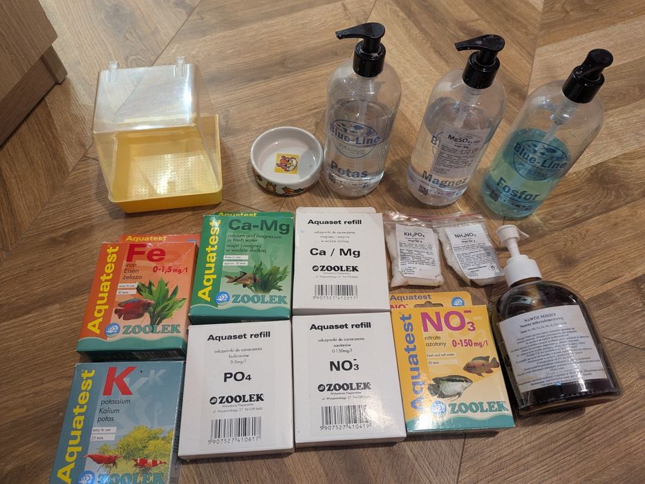 Akcesoria akwarystyczne - testy, nawozy.