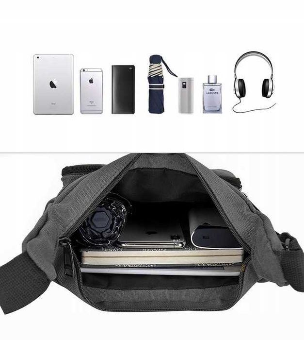 TORBA MĘSKA Do Pracy Na Ramię Mocna miejska listonoszka podróżna