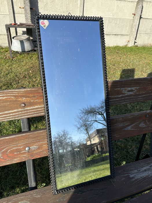 Lustro z metalową ramą PRL 125x45