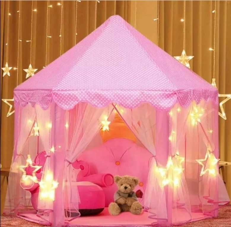 Топ вигвам детский шатер новый замок  игровой розовый палатка