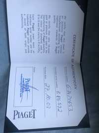 Сертифікат для швейцарського годиника Piaget