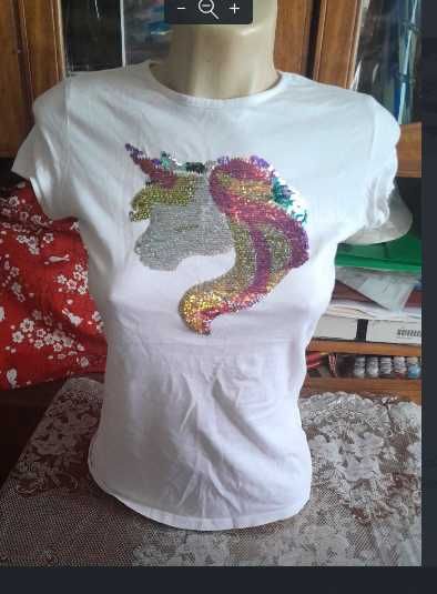 Яскрава футболка з паєтками INEXTENSO для дівчинки-підлітка дешево