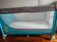 Łóżeczko turystyczne Baby Design Simple niebieskie/turkusowe