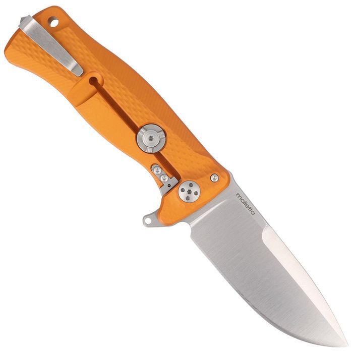 Nóż składany LionSteel SR11A Orange Aluminium, Satin Sleipner by Molle