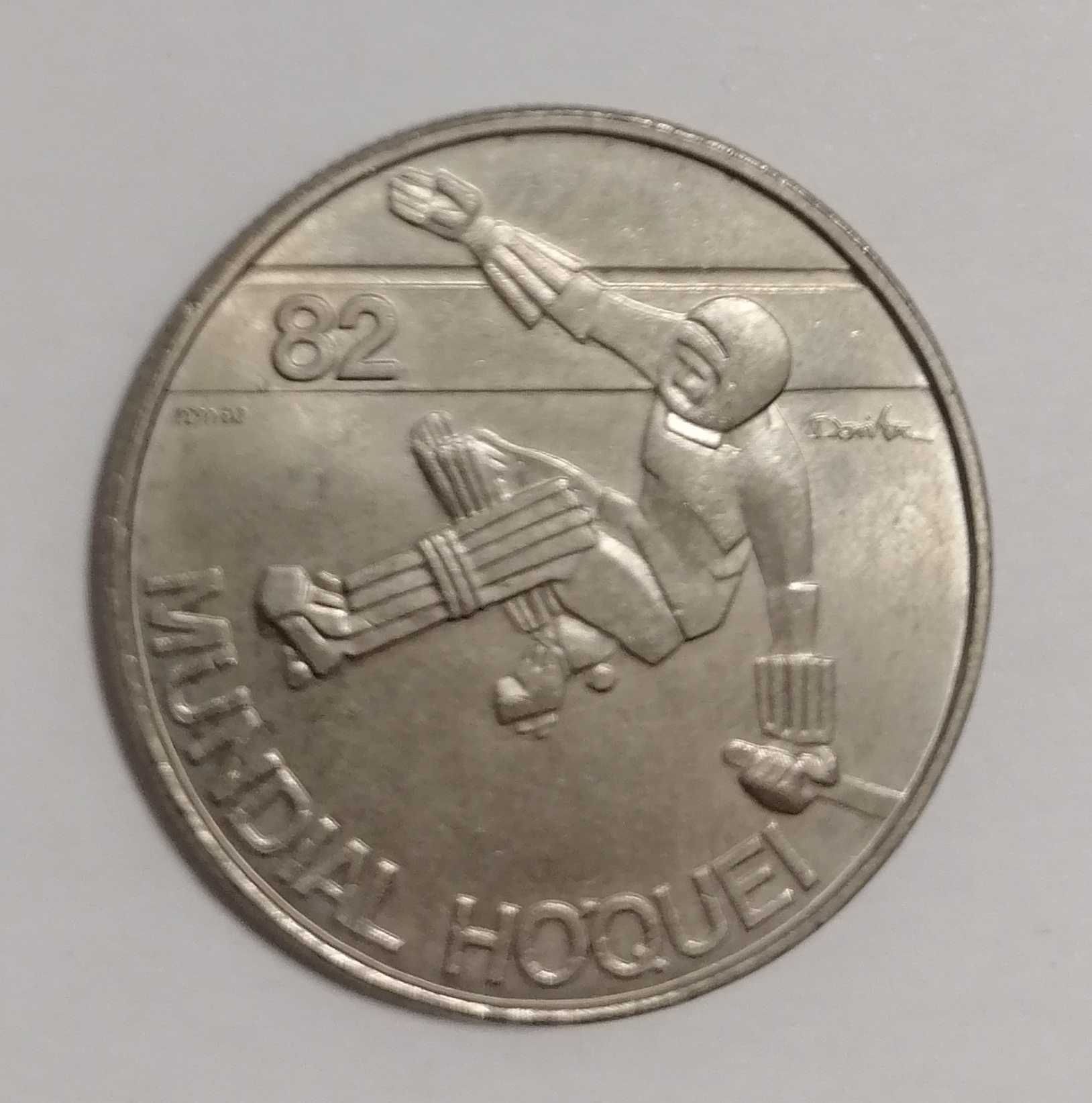 Moeda Portugal 25 escudos, 1982, Mundial Hóquei 1982