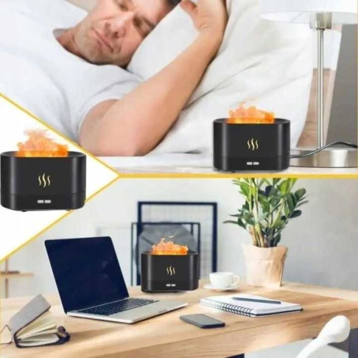 NAWILŻACZ POWIETRZA Ewaporacyjny PŁOMIEŃ Dyfuzor Zapachowy Aromaterapi