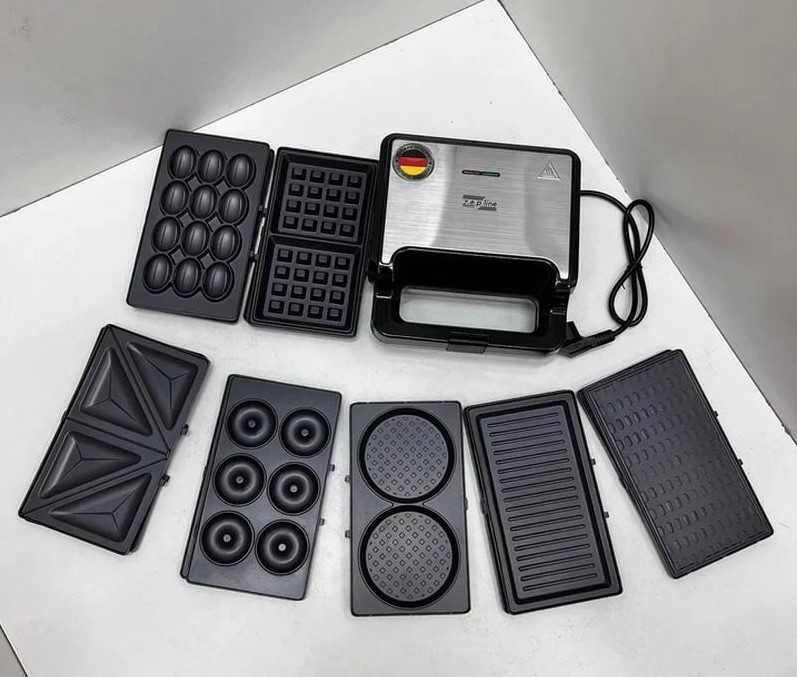НЕМЕЦКАЯ Вафельница 7в1 2200 Вт Zepline ZP-811 Мультимейкер 7 насадок
