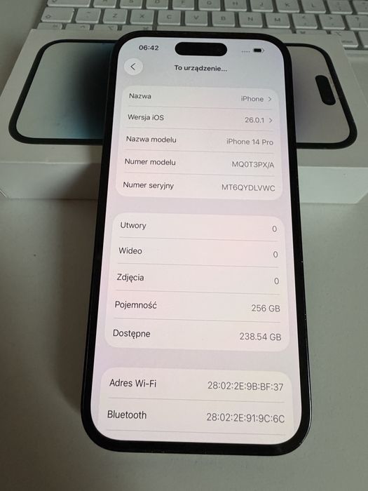 iPhone 14 Pro 256gb Black Idealny Bateria 100%