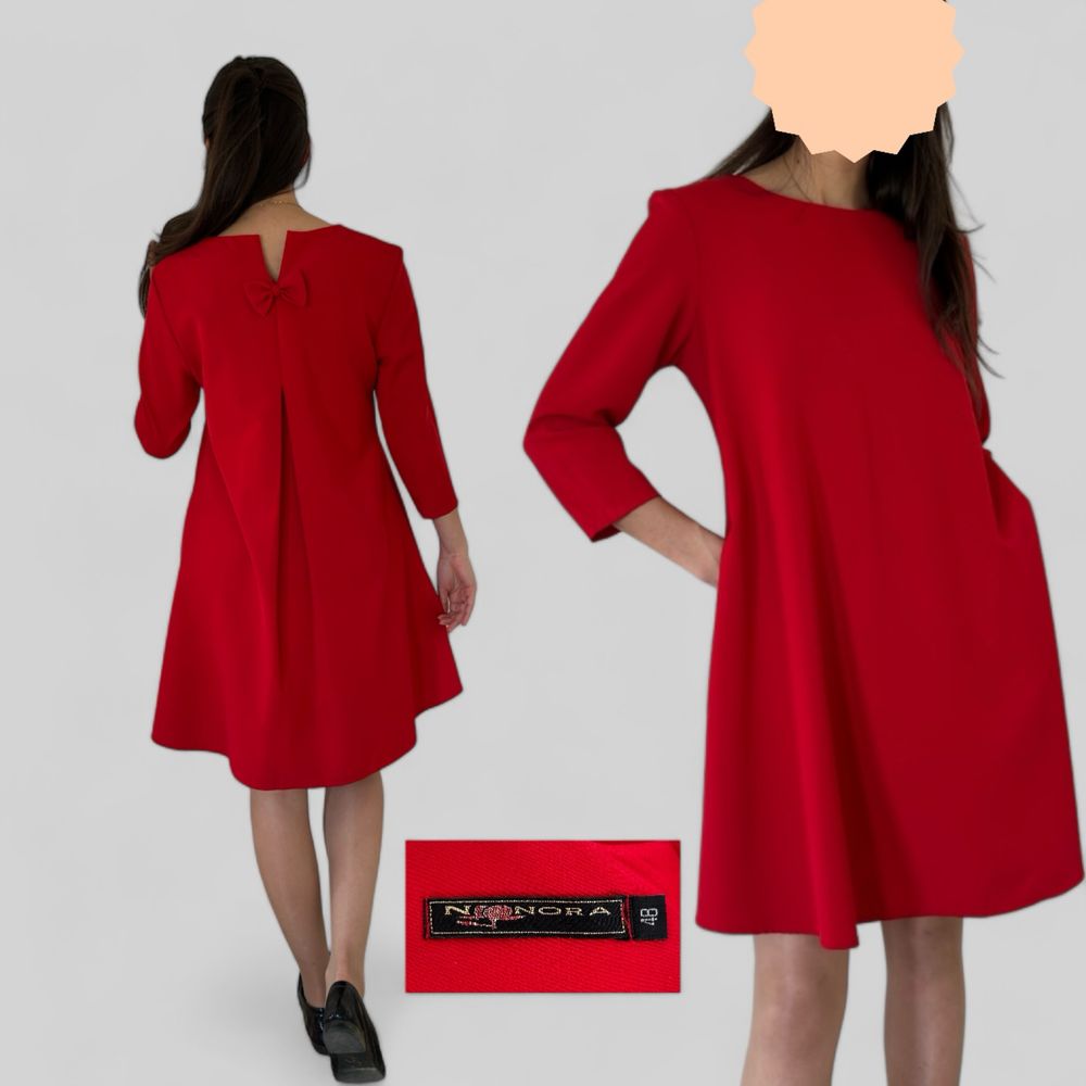 Червоне плаття із бантиком
