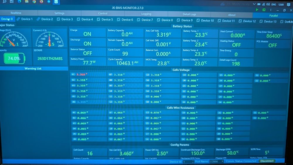 Дата кабель, кабель прошивки JIKong BMS USB-RS485