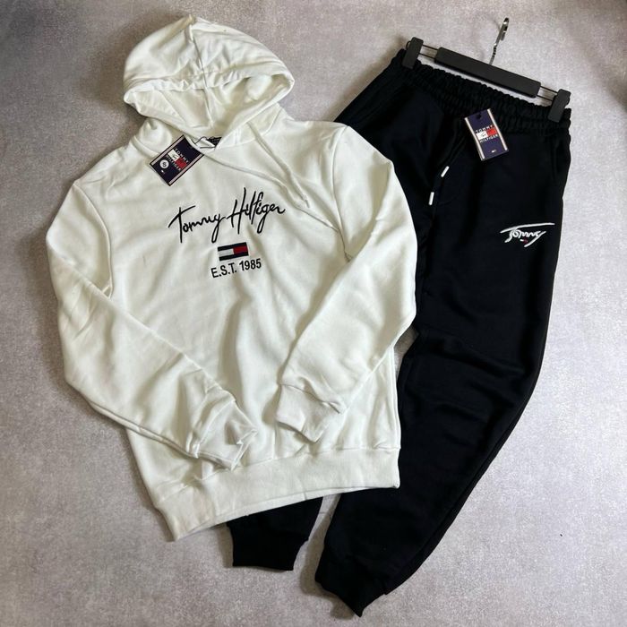 ЦЕНА БЫЛА 3100! Мужской спортивный костюм Tommy Hilfiger чб осень люкс