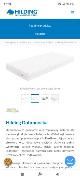 Materac dziecięcy Hilding+ochraniacz na materac gratis