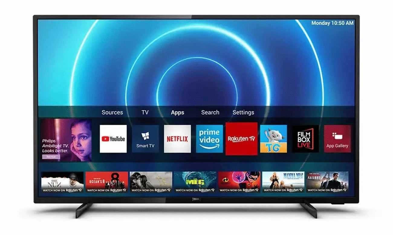 Smart Tv LED 58 cali Philips Uhd 4K UHD58PUS7505 Dvbt-2 YouTube Netfl