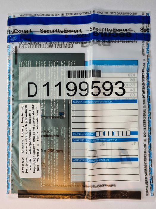 Banknot 20zł - 100. Rocznica Utworzenia Legionów Polskich - SECURE BAG