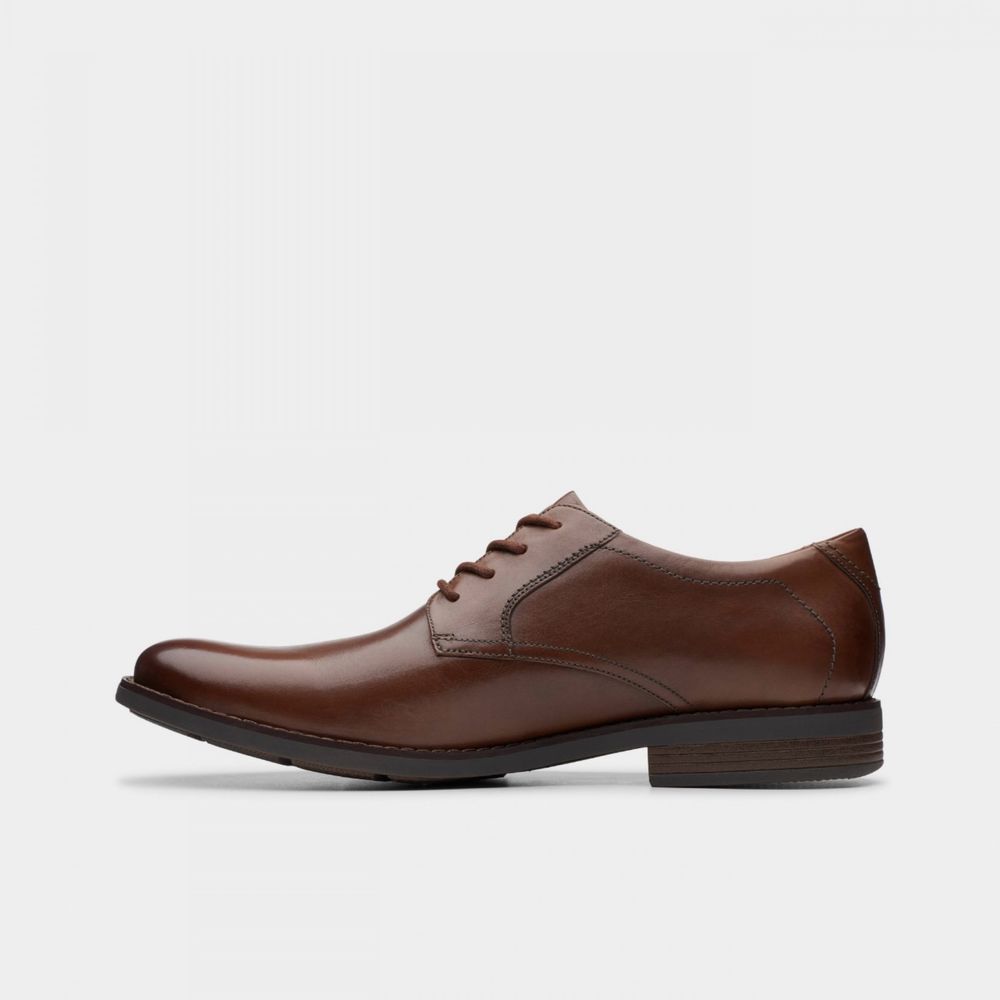 Clarks Becken Lace класичні чоловічі туфлі коричневого кольору