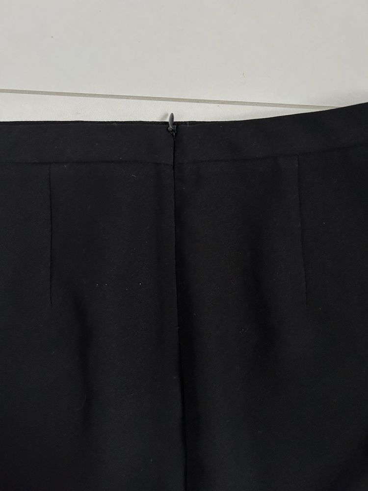 ZARA czarna ołówkowa spódnica wysoki stan białe wstawki