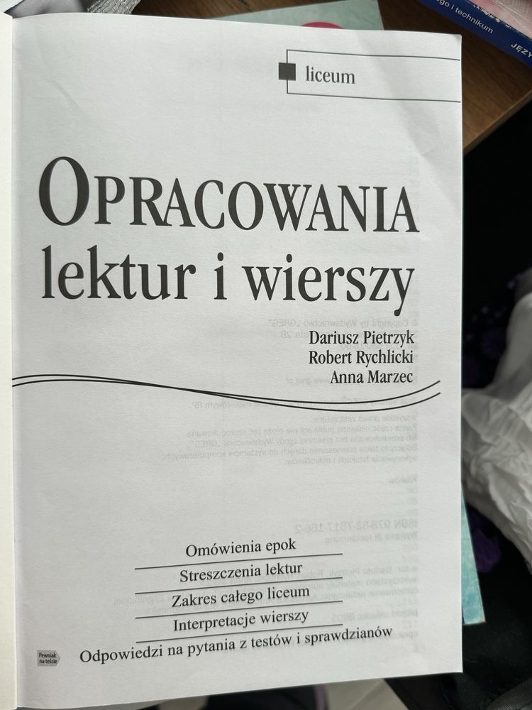 Repetytorium wiedzy na egzamin 8 klasisty język polski